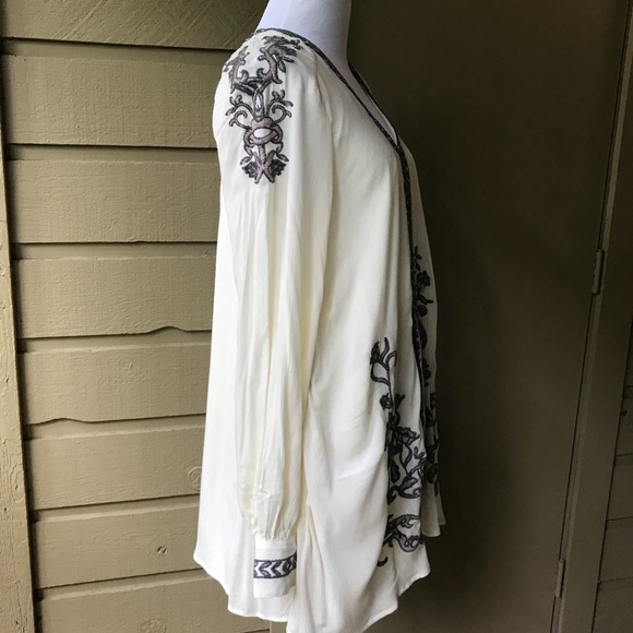 Free People Long Sleeve Embroidered Tunic Size S - Picture 4 of 8